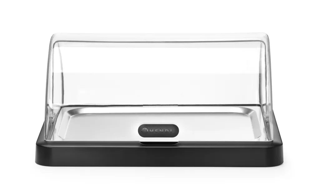 Rolltop Kühldisplay Duo UNIQ, Einzel, Schwarz, 460x355x(H)220mm, Rechteckig