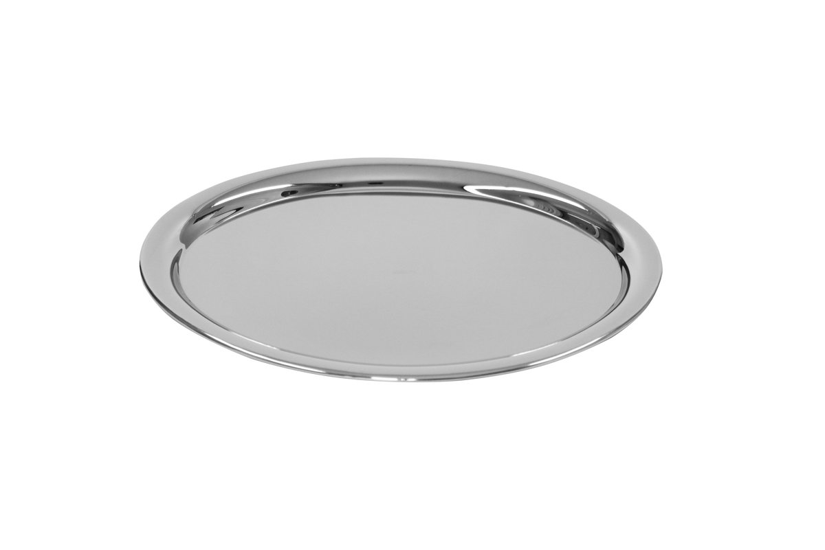 Serviertablett oval, mit gebördeltem Rand