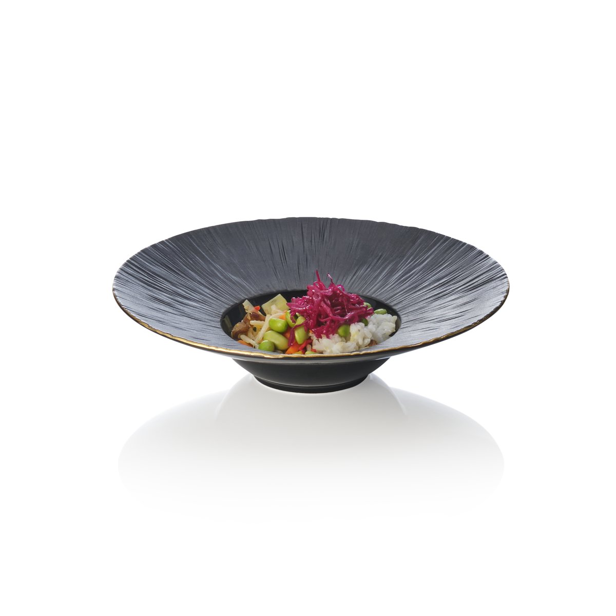 Pastateller Set MAYA KURO, Ø 27,5 cm, 200 ml, schwarz