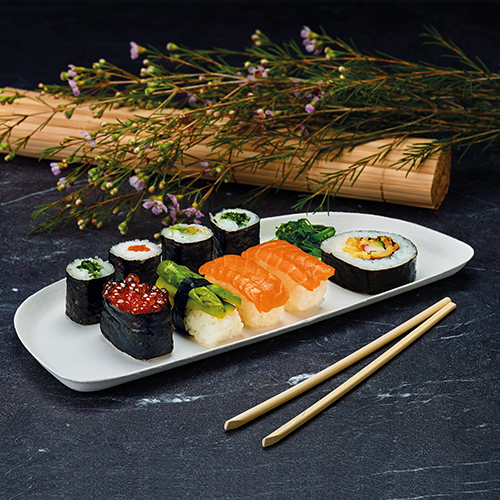 6912 Teller 1/2, Zuckerrohr "pure" 1,3 cm x 30 cm x 13,5 cm weiss "Belle Vie, Ligne Carrée"