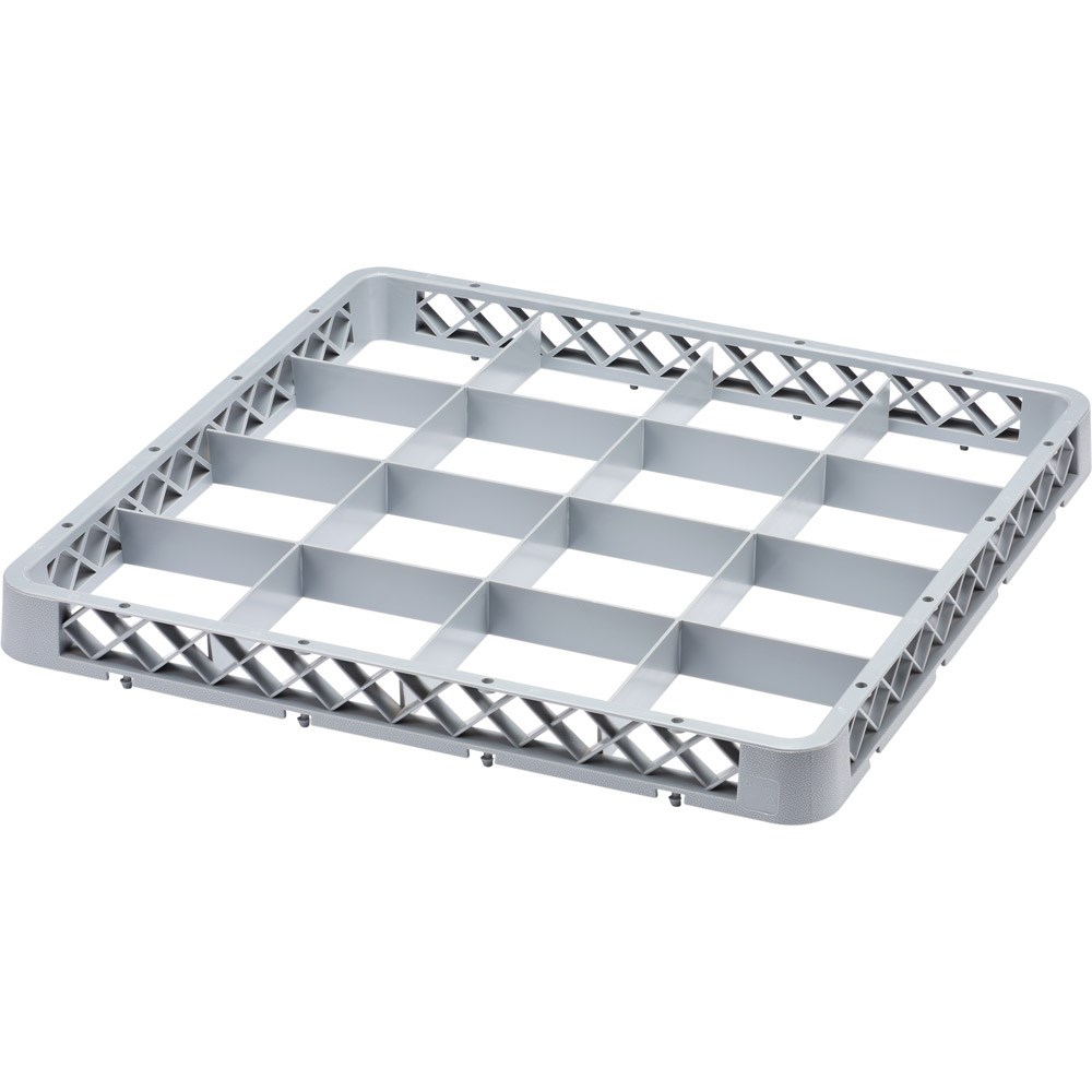 Spülkorb für Gläser und Tassen, 36 Fächer, 500 x 500 mm Aufsatzrand für Spülkorb 500x500 mm, 16 Fächer
