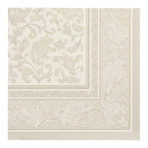 12000 Servietten "ROYAL Collection" 1/4-Falz 40 cm x 40 cm champagner "Ornaments"