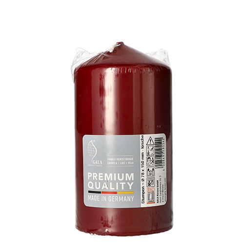 672 Stumpenkerze Ø 80 mm · 150 mm kirsche