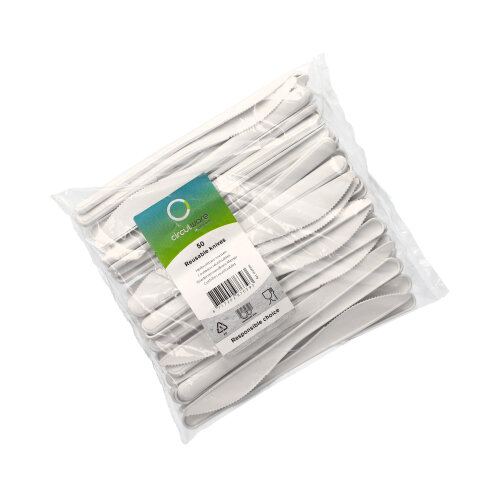 60000 "Circulware by Haval" Mehrweg-Messer PP-MF 18,5 cm weiss extra stabil