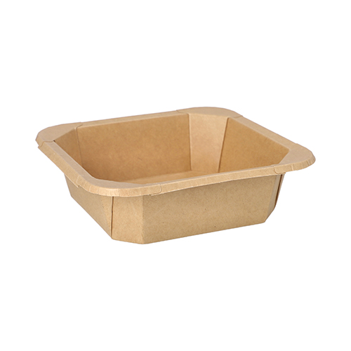 3300 Lunchboxen, Pappe eckig 750 ml 4,7 cm x 16,2 cm x 16,2 cm braun