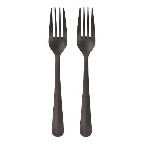 Circulware by Haval Mehrweg-Gabeln PP-MF 19 cm schwarz "Gaia" extra stabil