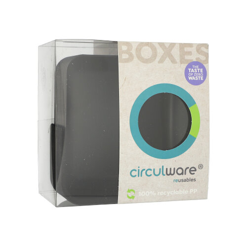 Circulware by Haval Mehrweg-Schalen Mix & Match eckig 4,7 cm x 15,6 cm x 15,6 cm schwarz Circulware by Haval Mehrweg-Schalen Mix & Match eckig 4,7 cm x 15,6 cm x 15,6 cm schwarz