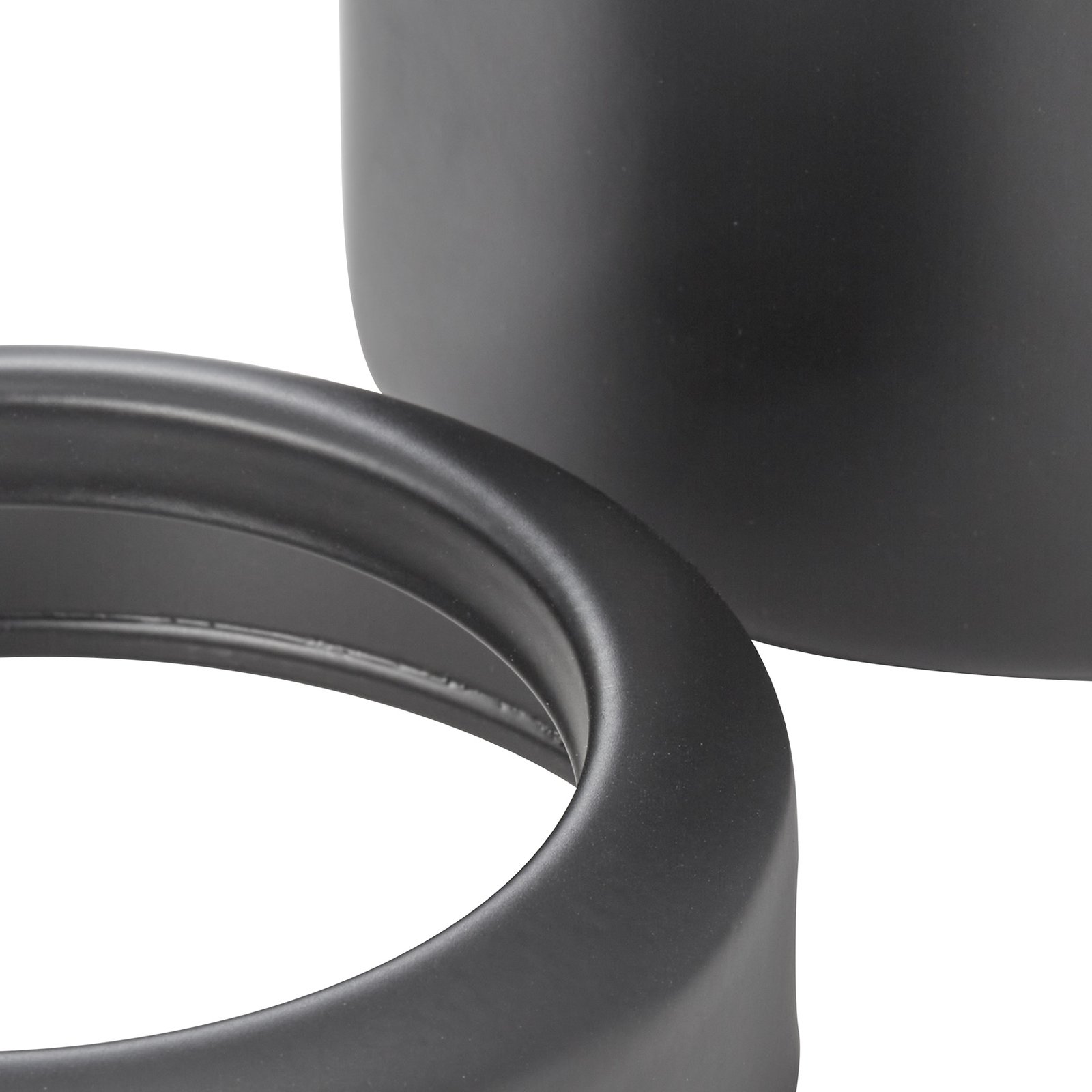 Tischrestebehälter, 700 ml, Ø 10 cm, schwarz pulverbeschichtet, Chromnickelstahl