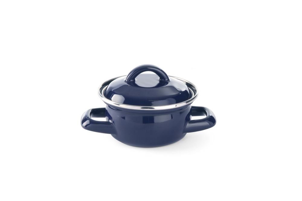 Suppen-/Saucentöpfchen - mit Deckel, HENDI, blau, 0,5L, Blau, ⌀115x(H)95mm