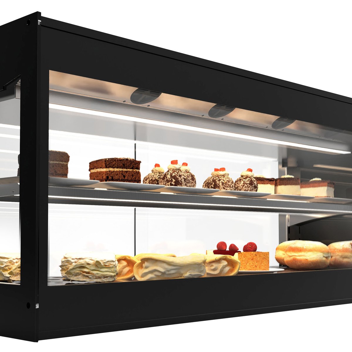 Kühlvitrine Logic Plus 6P 2 Ebenen | Flacher Boden Kühlvitrine Logic Plus 6P 2 Ebenen | Flacher Boden