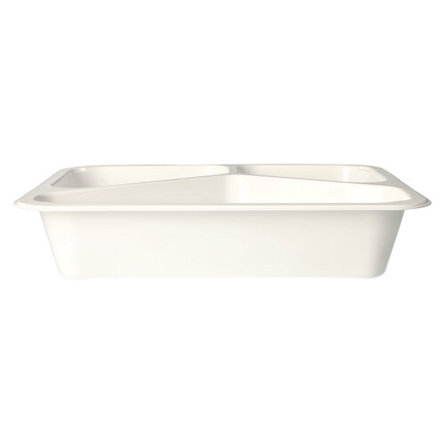 6000 Mikrowellenschalen, PP 3-geteilt 1095 ml 4,9 cm x 22,7 cm x 17,8 cm weiss