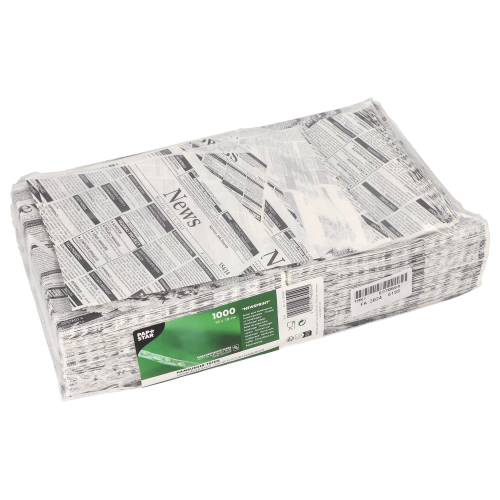 1000 Hamburger-Tüten, Pergament-Ersatz 16 cm x 18 cm "Newsprint" fettdicht 192000 Hamburger-Tüten, Pergament-Ersatz 16 cm x 18 cm "Newsprint" fettdicht