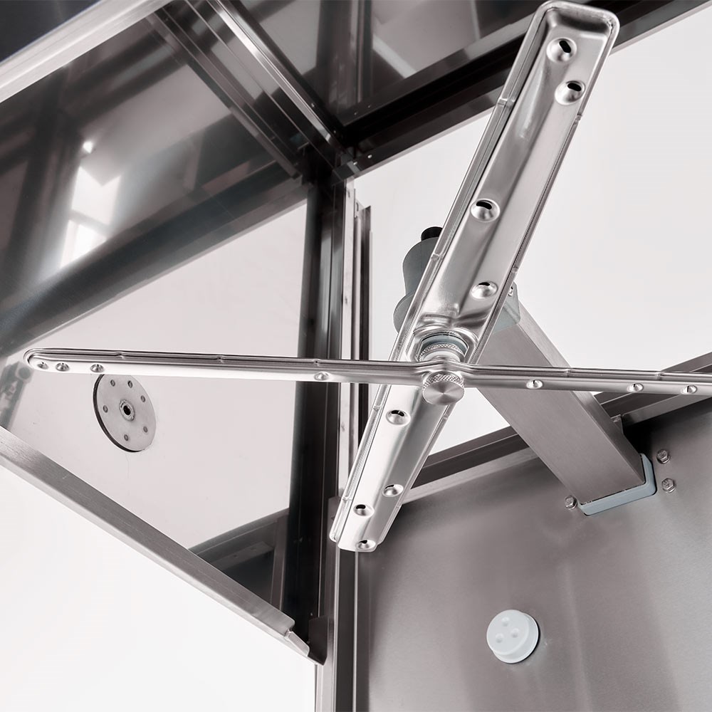 Haubenspülmaschine Aqua H5 inkl. Klarspülmittel-, Reinigerdosier-, Klarspül- und Ablaufpumpe, 400V, 10 kW