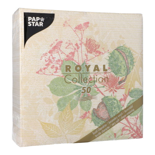 12500 Servietten "ROYAL Collection" 1/4-Falz 40 cm x 40 cm "Autumn Leaves"