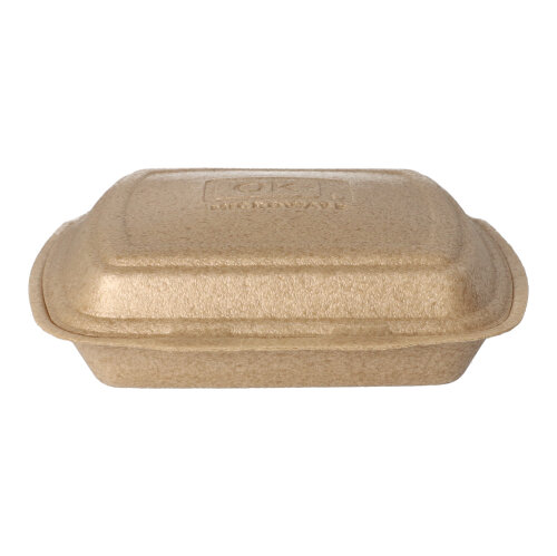 1600 Menüboxen mit Klappdeckel, XPP 3-geteilt 7 cm x 20,5 cm x 24 cm beige