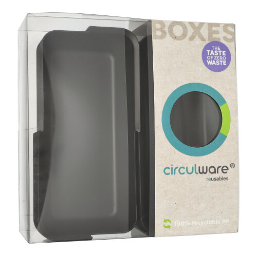 Circulware by Haval Mehrweg-Schalen Mix & Match eckig 4,7 cm x 11,7 cm x 23,4 cm schwarz