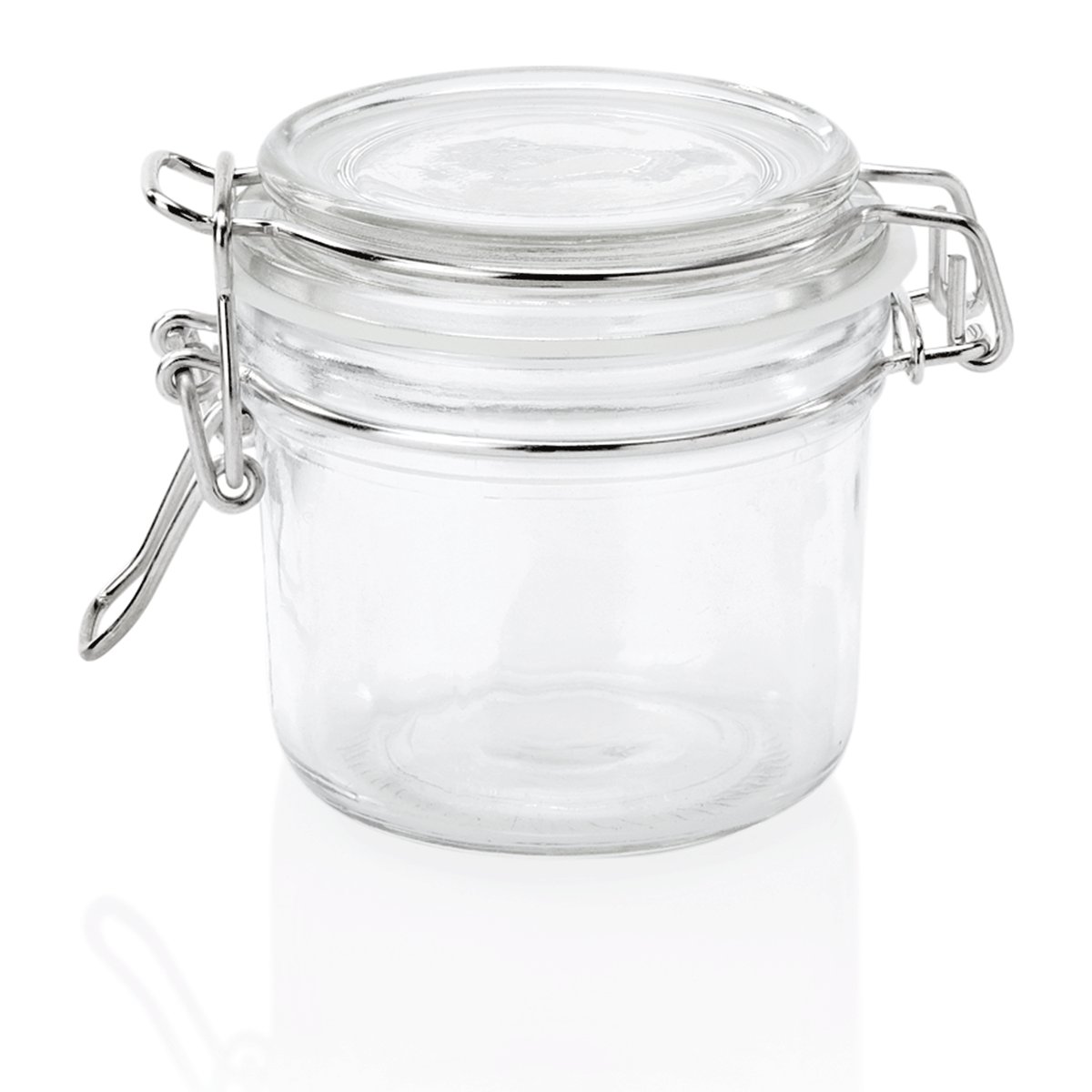 Bügelverschlussglas 200 ml, Ø 8,5 cm, (H) 8,5 cm Bügelverschlussglas 200 ml, Ø 8,5 cm, (H) 8,5 cm