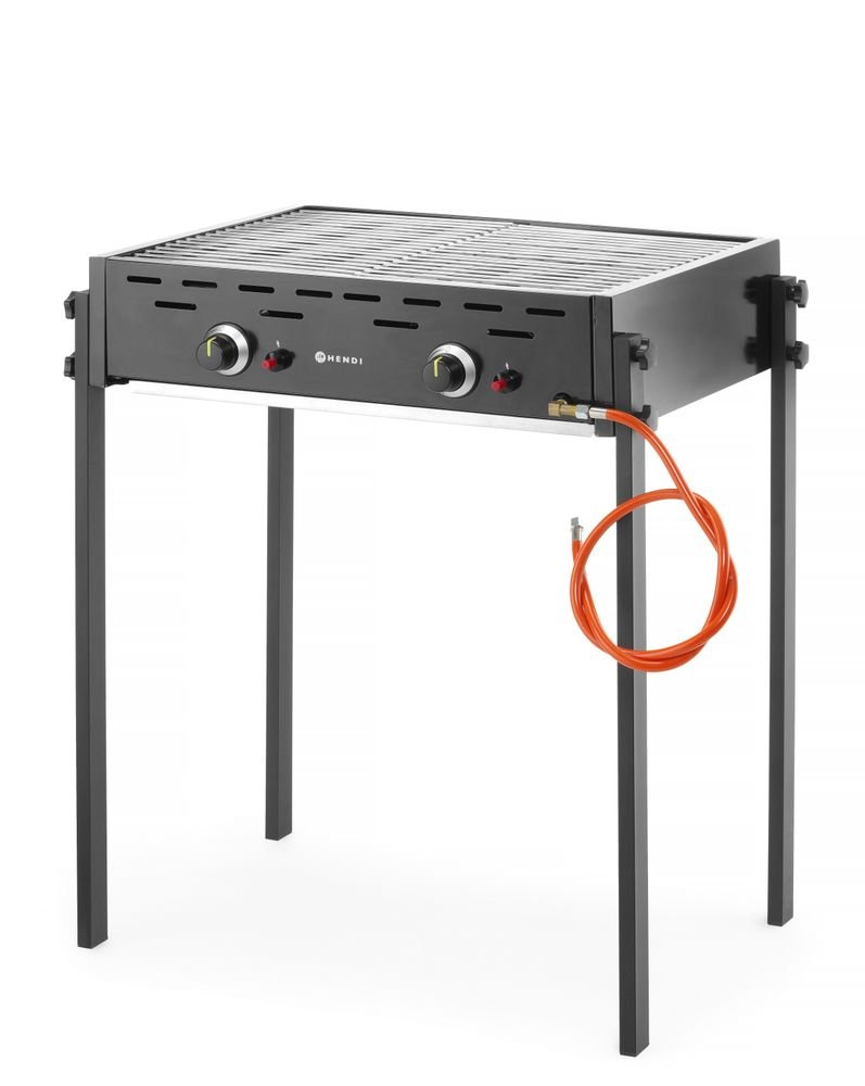 Gasgrill Roast-Master Pro Schwarz, HENDI, Schwarz, 11,6kW, 790x560x(H)900mm