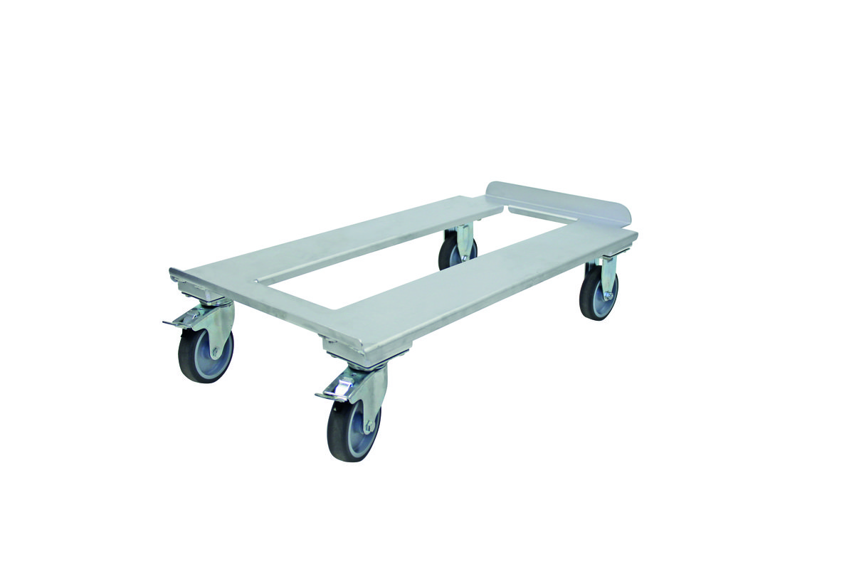 Fahrgestell, Aluminium, 2 Rollen feststellbar für GN 1/1