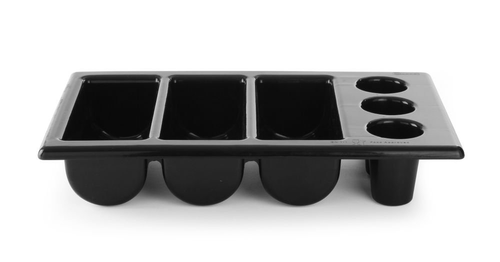 Besteckbehälter, HENDI, Schwarz, 530x325x(H)105mm