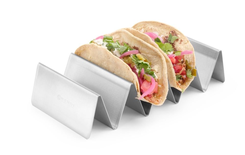 Taco-Halter, HENDI, 4 Fächer, 225x115x(H)50mm