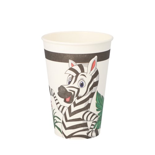 10080 Trinkbecher, Pappe 0,2 l Ø 7 cm · 9,7 cm "Jungle"