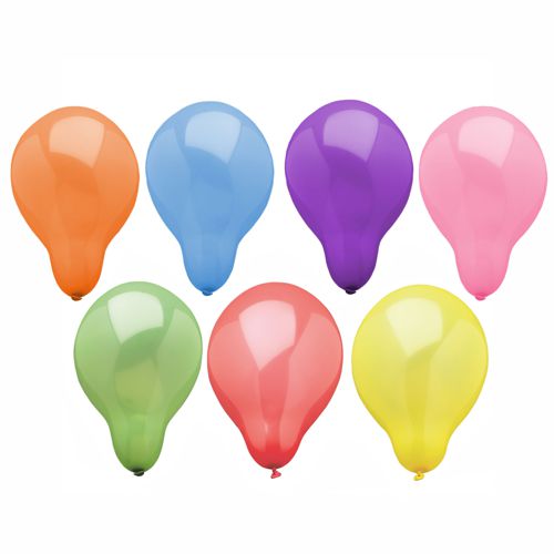 80000 Luftballons rund Ø 19 cm farbig sortiert