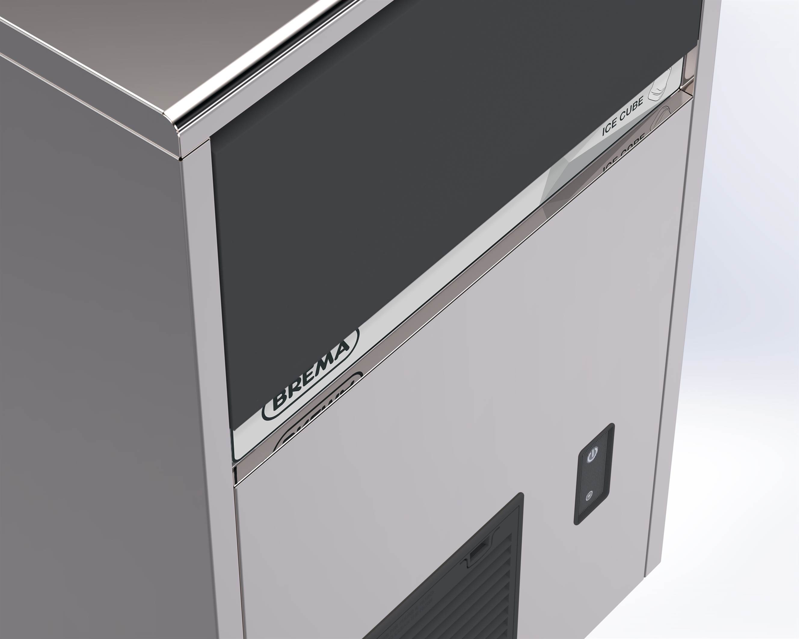 BREMA Eiswürfelbereiter wassergekühlt, 48kg/24h, Abmessung 500 x 580 x 910 mm (BxTxH)