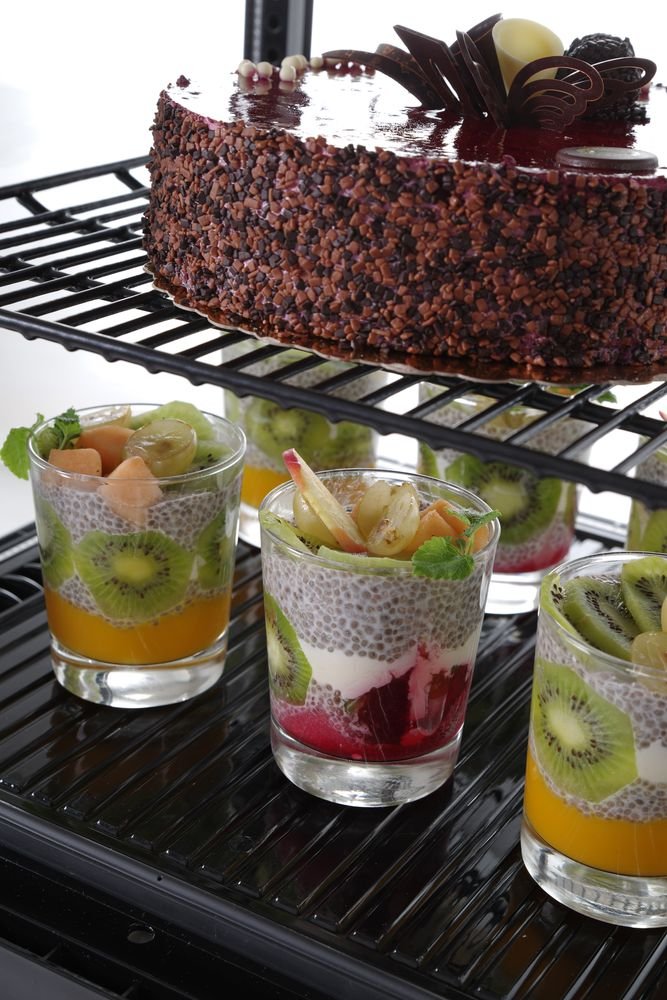 Aufsatz-Kühlvitrine 78 Liter, Arktic, Weiß, 230V/170W, 444x397x(H)940mm Aufsatz-Kühlvitrine 78 Liter, Arktic, schwarz, 230V/170W, 444x397x(H)940mm