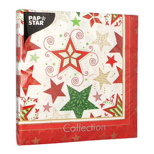 300 Servietten, 3-lagig 1/4-Falz 40 cm x 40 cm weiss "Heavenly Stars" 15000 Servietten, 3-lagig 1/4-Falz 40 cm x 40 cm weiss "Heavenly Stars"