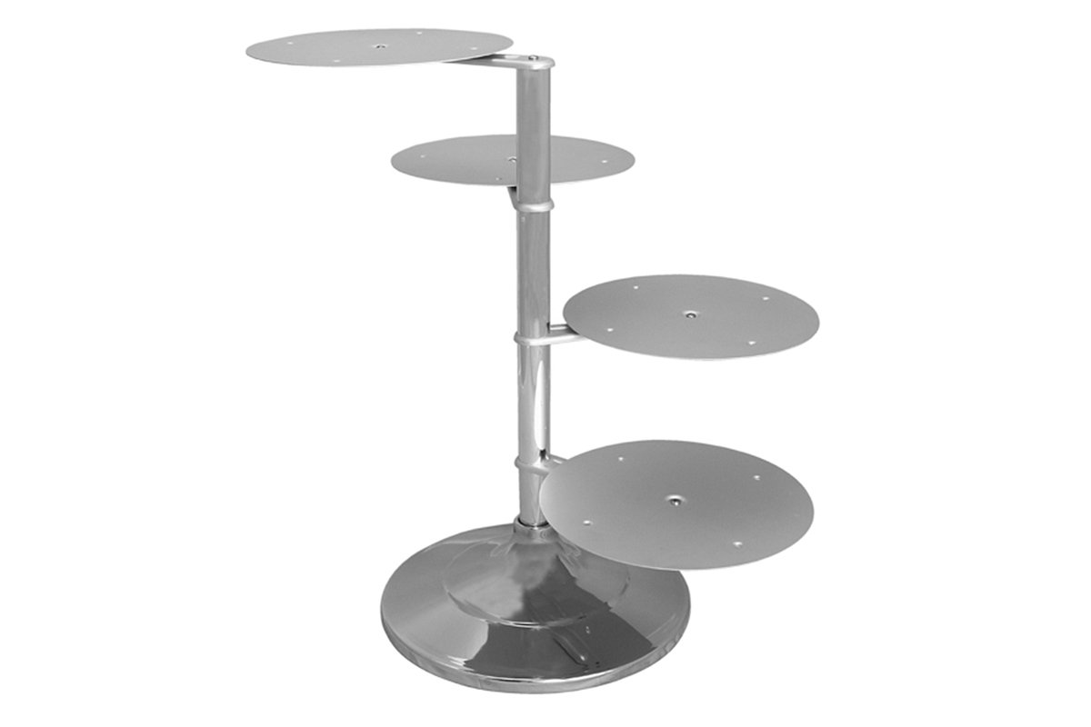 Tortenständer, silber 4-teilig Ausleger