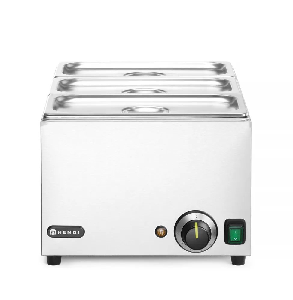 Set: Bain-Marie Ranger + 3x GN 1/3 Behälter mit Deckel, GN 1/1, 230V/1000W, 590x332x(H)242mm