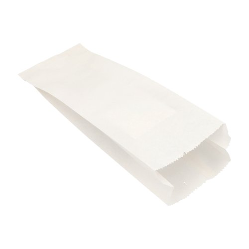 72000 Papierfaltenbeutel, Cellulose, gefädelt 35 cm x 13 cm x 7 cm weiss Füllinhalt 2 kg