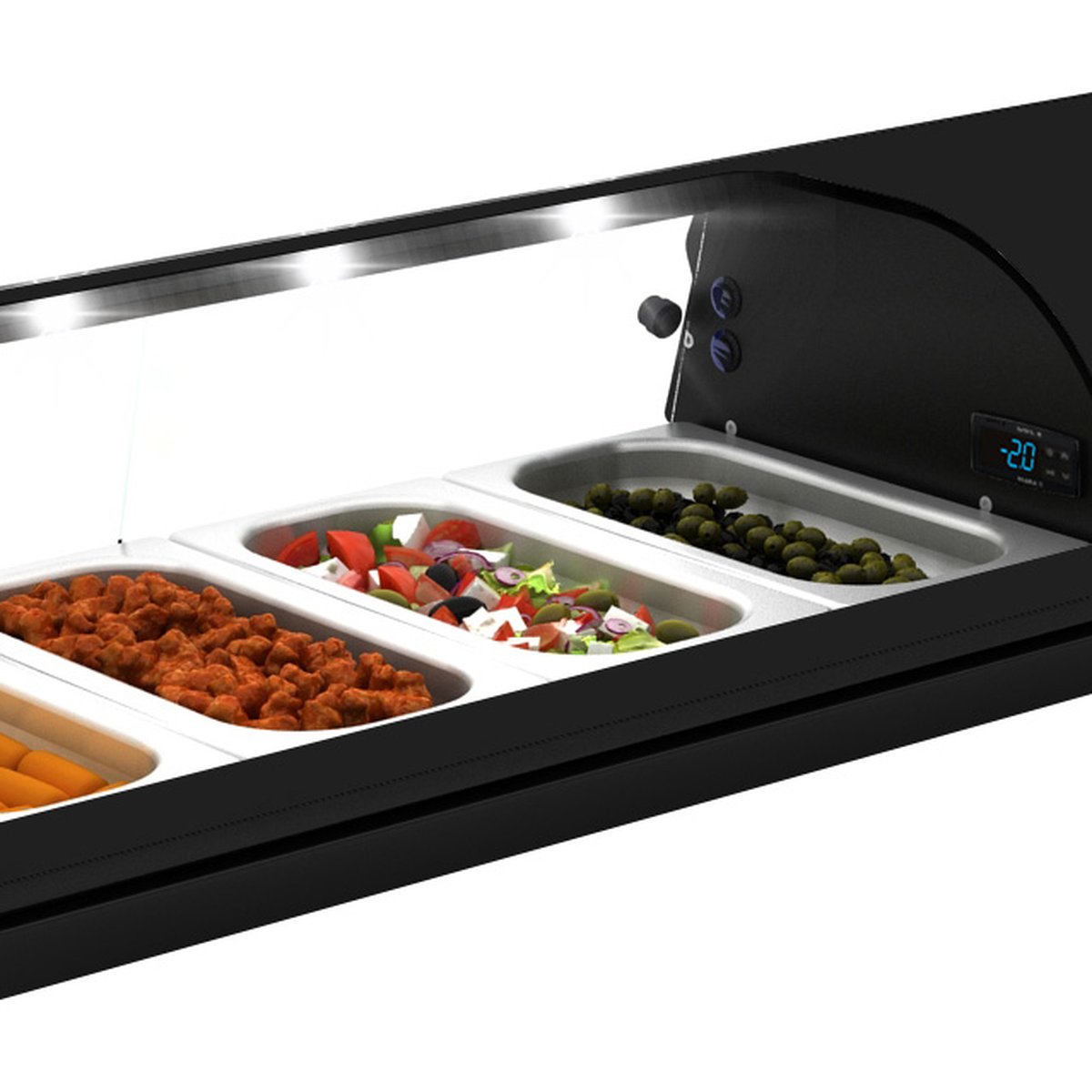 Royal Cooling Tapas 4 Kompressor rechts 4x GN 1/3 x 40 mm