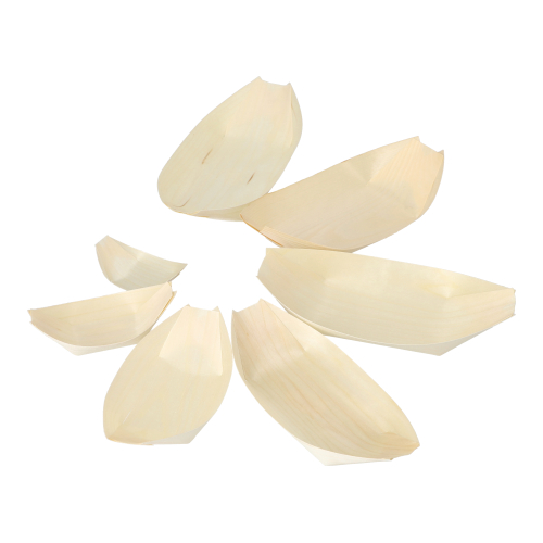 50 Fingerfood - Schalen, Holz "pure" 8,5 cm x 5,5 cm "Schiffchen" 39000 Fingerfood - Schalen, Holz "pure" 8,5 cm x 5,5 cm "Schiffchen"