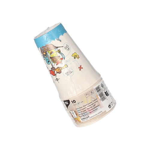 10080 Trinkbecher, Pappe 0,2 l Ø 7 cm · 9,7 cm "Pirate Crew"