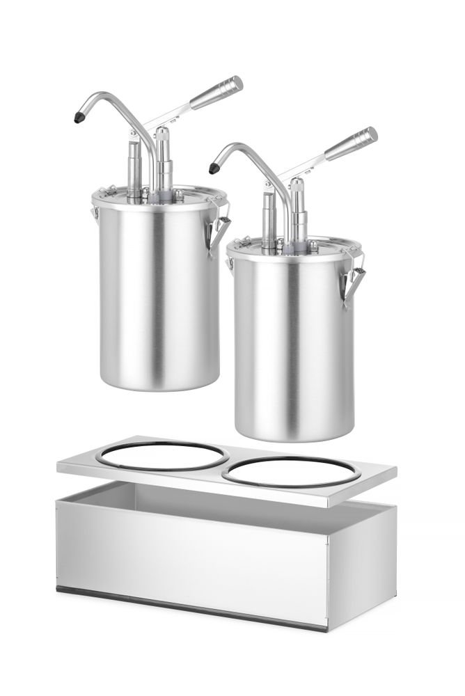 Saucenspender, Edelstahl, Zweier-Set, HENDI, 9L, 400x200x(H)440mm