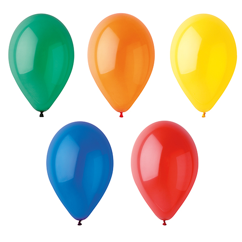 33600 Luftballons Ø 25 cm farbig sortiert "Crystal"