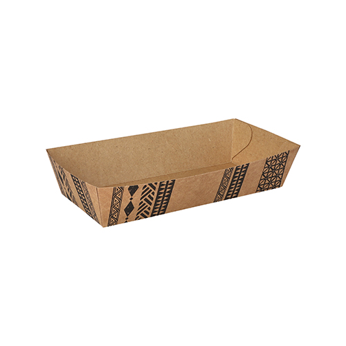 10000 Snacktrays, Pappe 3,5 cm x 7 cm x 15 cm braun "Maori" extra groß