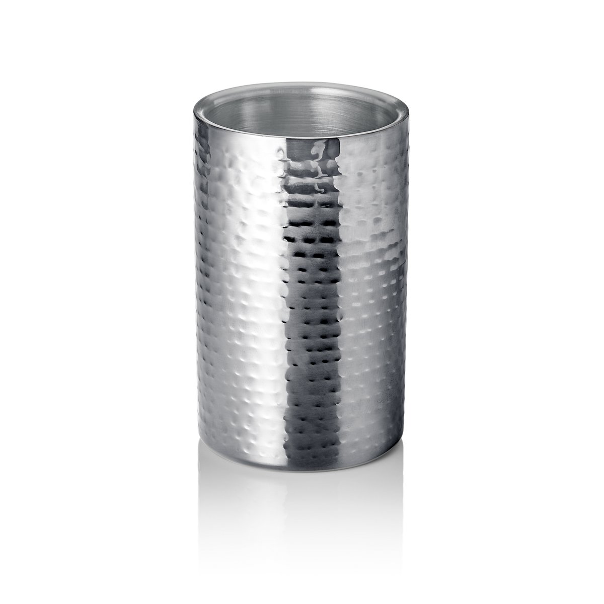 Flaschenkühler, Ø 12 cm, Höhe 19 cm, gehämmert