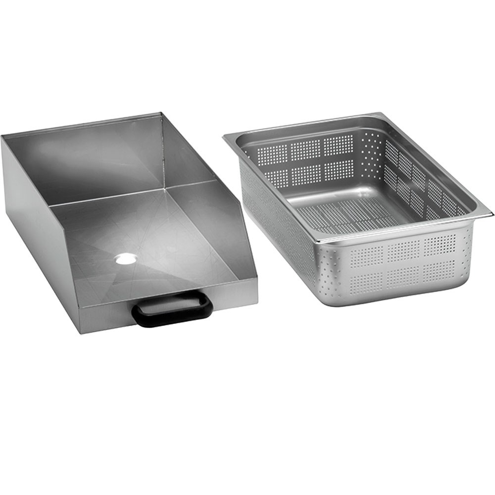 2tlg. Edelstahl Auffangschale für Kartoffelschälmaschine