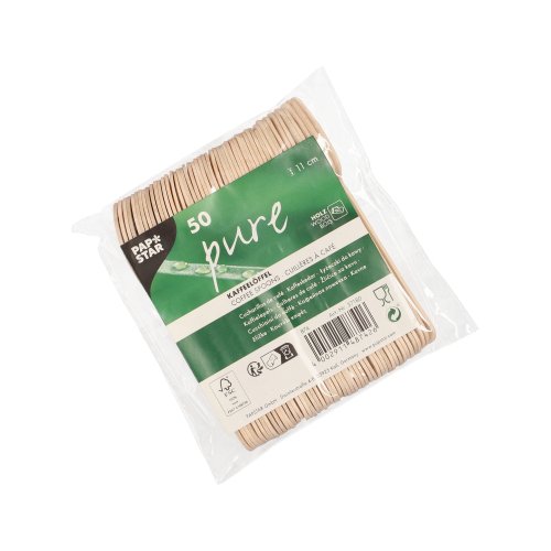 50 Kaffeelöffel Holz "pure" 11 cm 196000 Kaffeelöffel Holz "pure" 11 cm