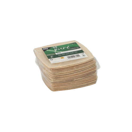 8400 Teller, Palmblatt "pure" 10 cm x 10 cm natur "QUADRATO"