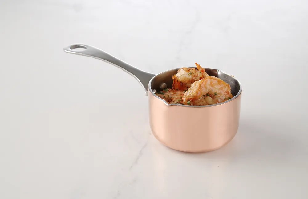 Miniatur-Kasserolle mit Ausgießer, 0,26L, ⌀85x(H)50mm