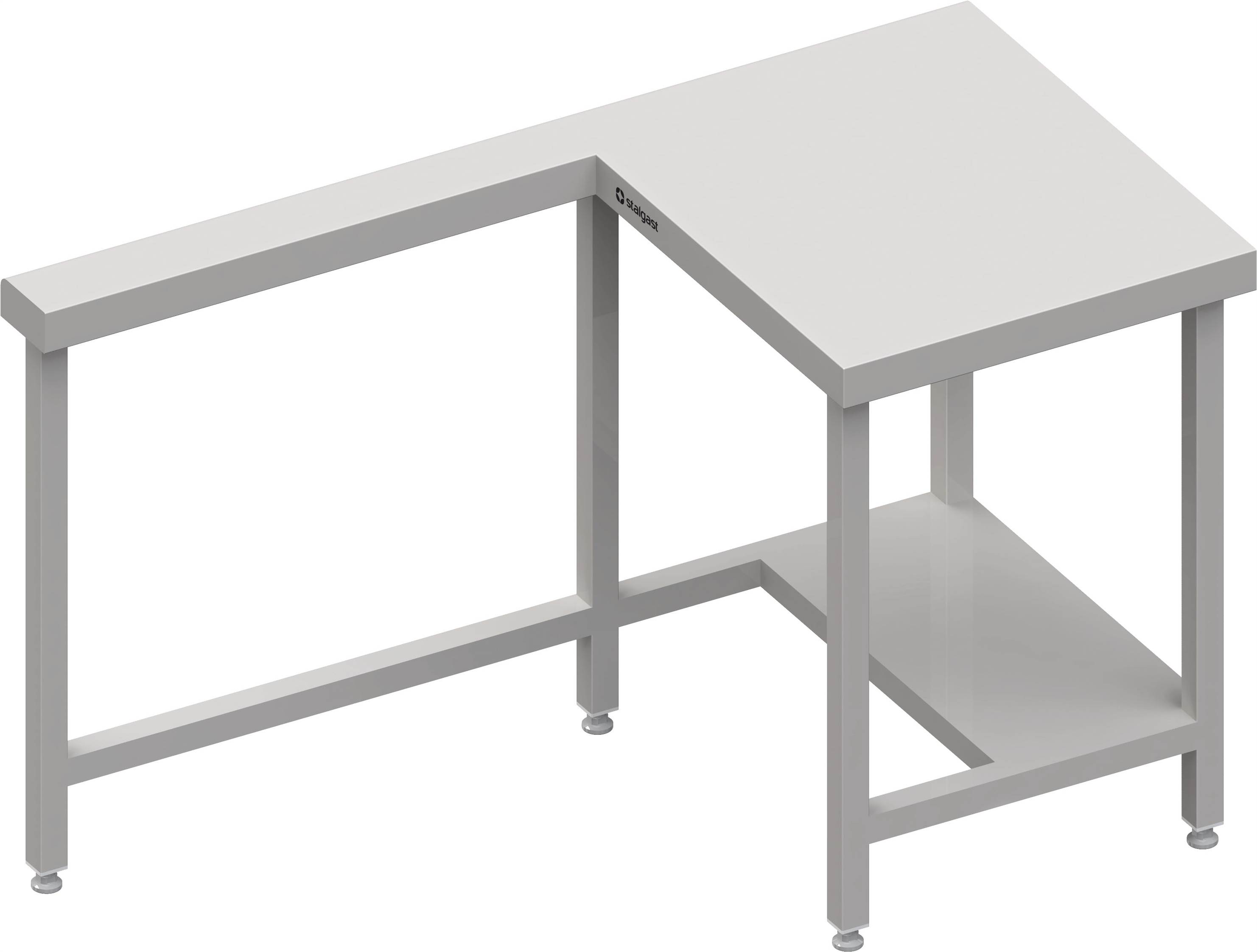 Kassenstation mit Arbeitsfläche rechts 1400x750x880 mm Edelstahlarbeitsplatte Kassenstation mit Arbeitsfläche rechts 1400x735x880 mm Granitabdeckung "Standard G1"