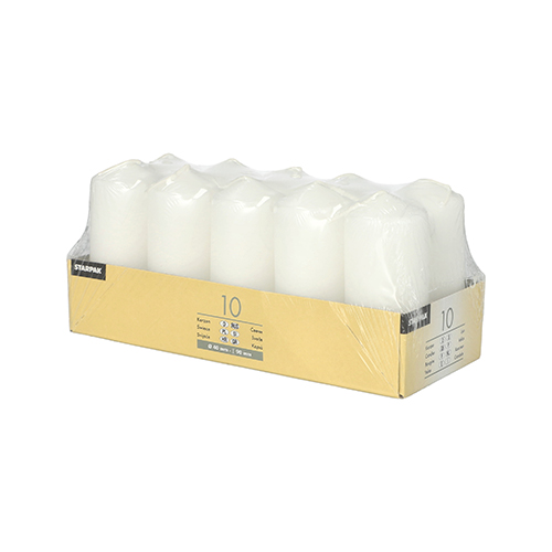 10 Stumpenkerzen Ø 40 mm · 90 mm weiss 3960 Stumpenkerzen Ø 40 mm · 90 mm weiss