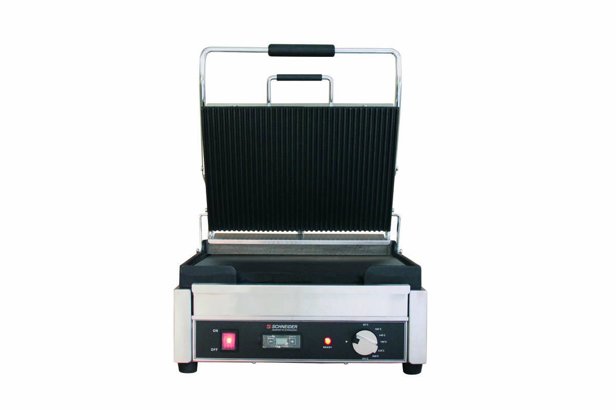 Kontaktgrilll groß, gewellt / glatt