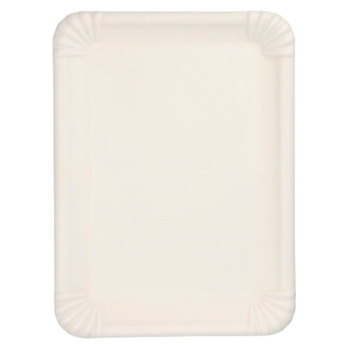 6 Servierplatten, Zuckerrohr "pure" eckig 26 cm x 35 cm weiss 2880 Servierplatten, Zuckerrohr "pure" eckig 26 cm x 35 cm weiss