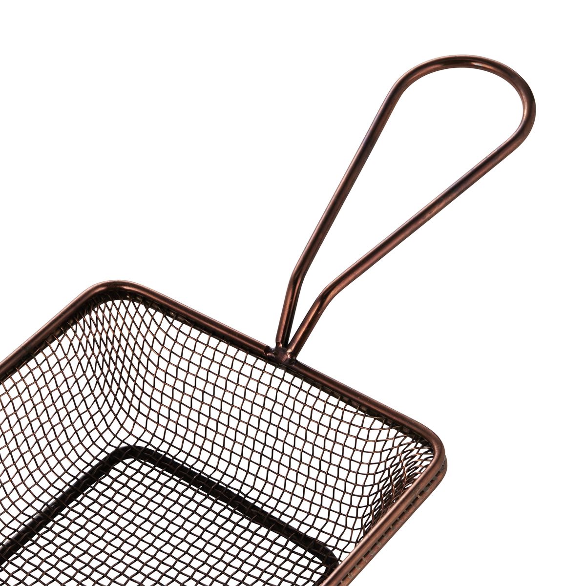 Servier- und Frittierkorb, 22 x 12,5 x 4 cm, kupferfarben, Chromnickelstahl Servier- und Frittierkorb, 22 x 12,5 x 4 cm, kupferfarben, Chromnickelstahl