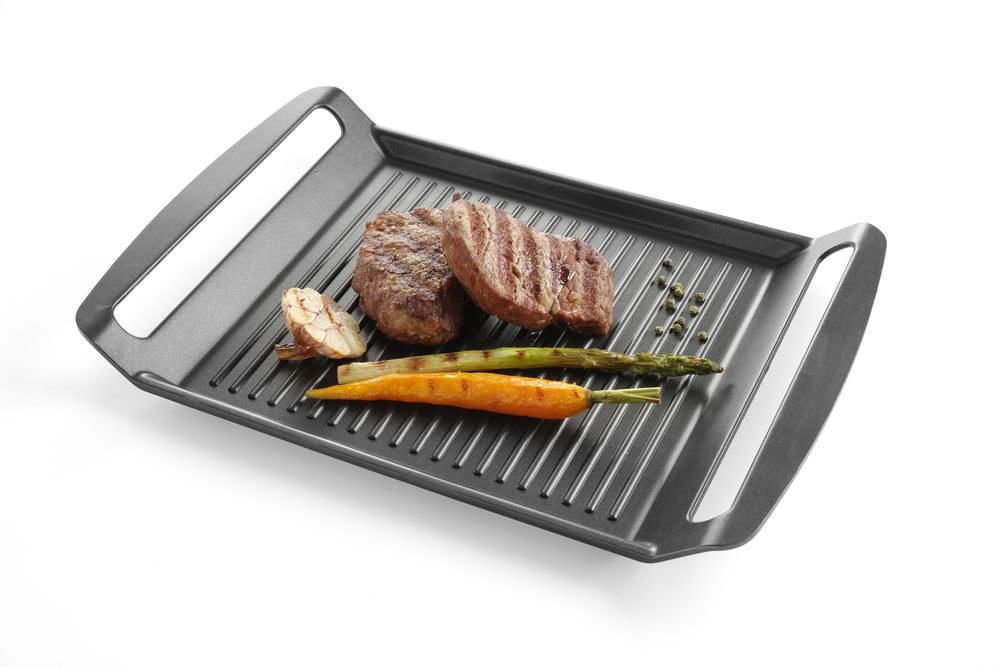 Grillplatte für Induktionskocher, HENDI, 390x260x(H)35mm Grillplatte für Induktionskocher, HENDI, 390x260x(H)35mm